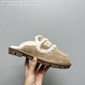 Ugg Violet Shearling Platform Slipper Women Fur Flats