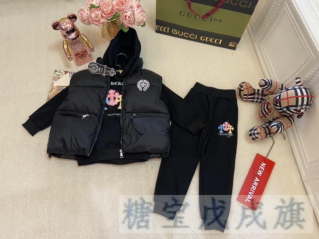 Kids Chrome Heart down jacket vest Tracksuit sweatshirt hoodies children youth 