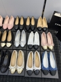 Chanel Ballerinas Ballet flats Leather Beige Lambskin Patent Calfskin women shoe