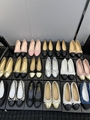 Chanel Ballerinas Ballet flats Leather Beige Lambskin Patent Calfskin women shoe