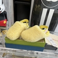 Marni Fur Fussbett shearling slippers Sabot shearling faux-fur slide sandals 