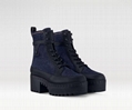 Louis Vuitton Suede LV Logo Embossed Laureate Platform Desert Boots Ankle boot 
