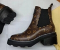 Louis Vuitton LV Beaubourg Ankle Boot Monogram chunky Chelsea boots women shoes 