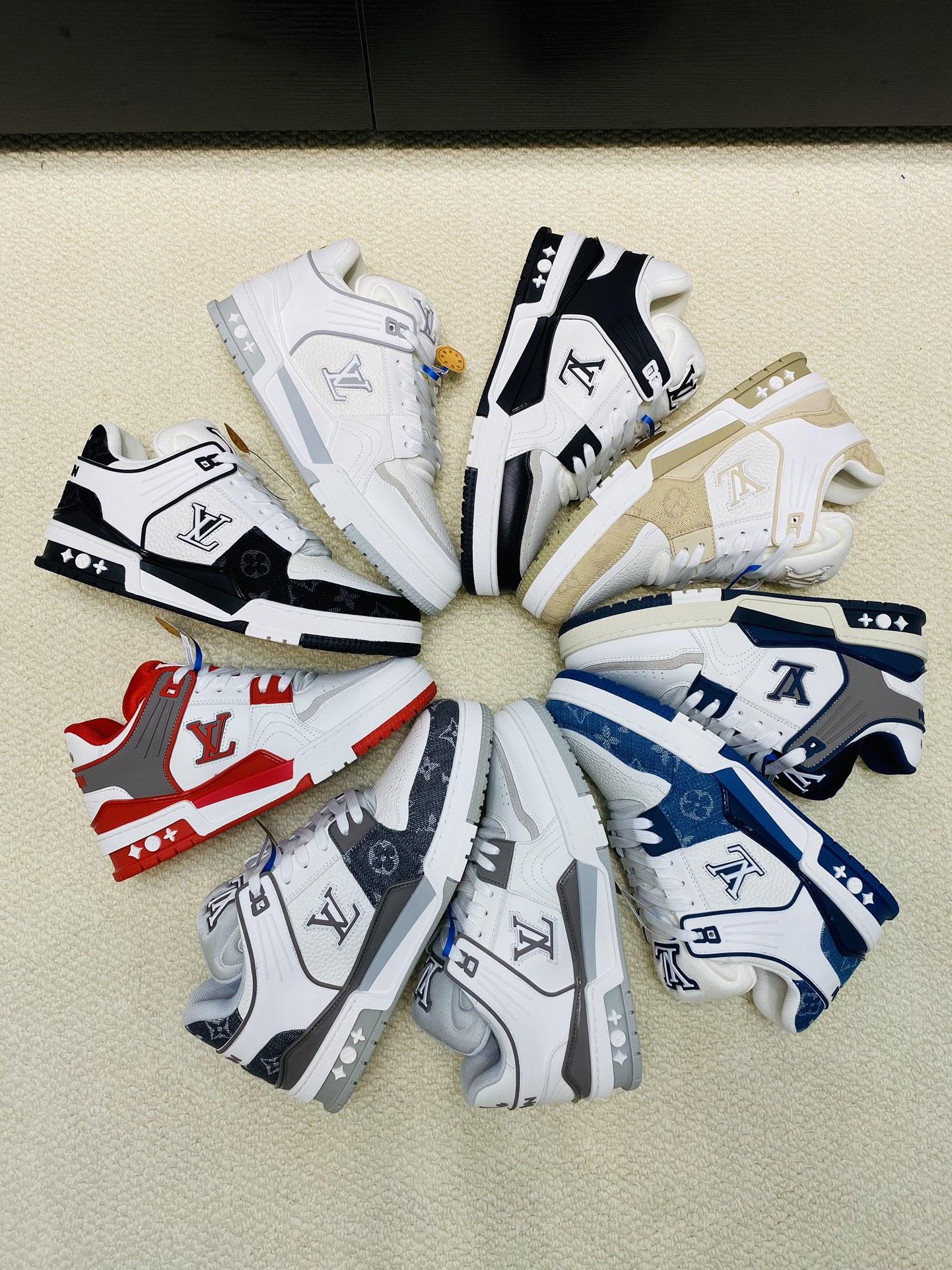 Louis vuitton LV Trainer Sneaker Monogram denim Virgil Abloh basketball sneakers