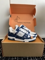 Cheapest Mens Louis vuitton LV Trainer Sneakers Virgil Abloh Monogram Sneakers 