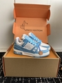 Cheapest Mens Louis vuitton LV Trainer Sneakers Virgil Abloh Monogram Sneakers 