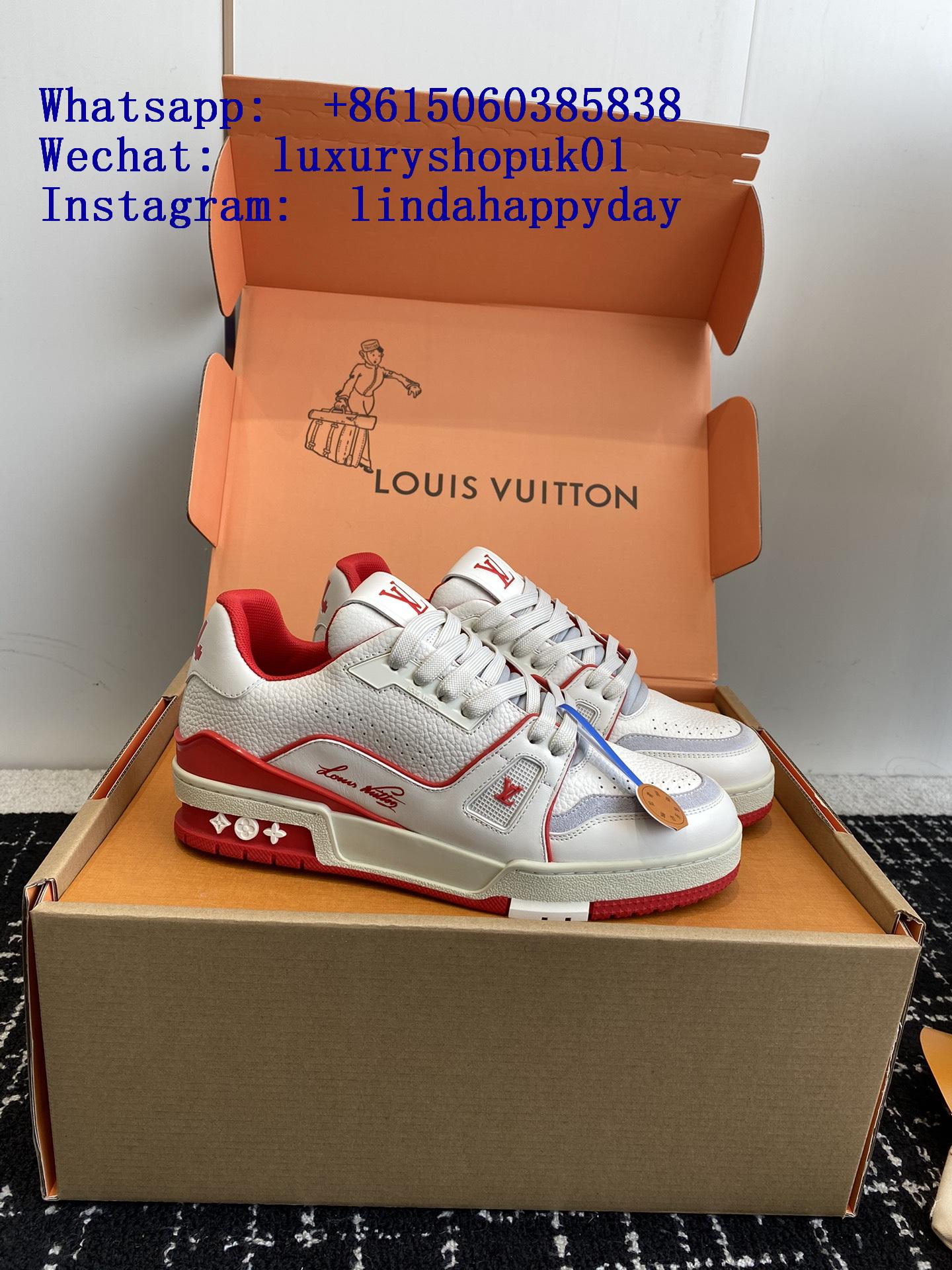 Louis Vuitton Unisex LV Trainer Sneaker Monogram Denim Mens Womens skate shoes 