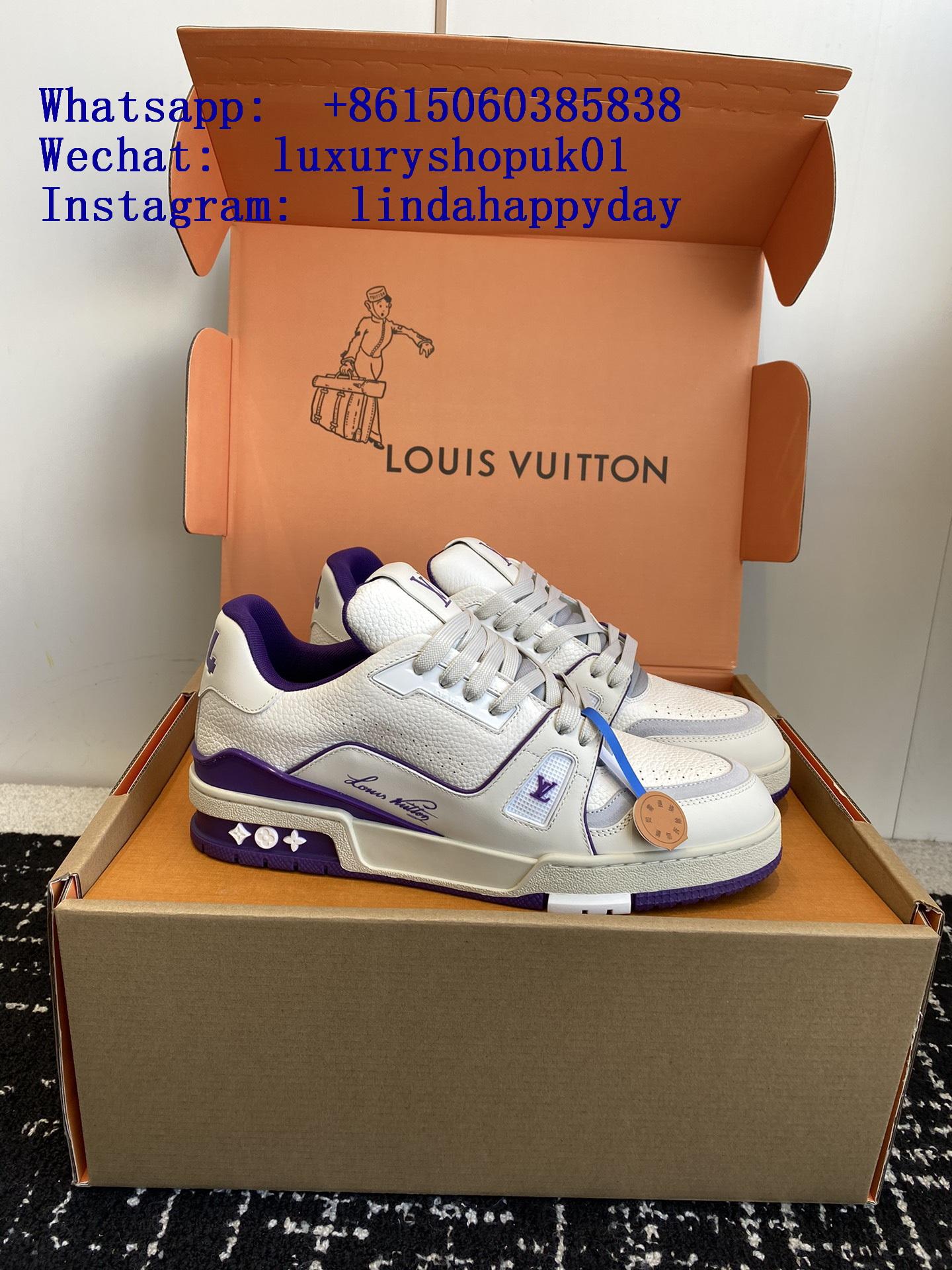 All black The Virgil Abloh Louis Vuitton LV Trainer Sneaker Luxury brand shoes 