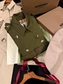          Hybrid Trench Coat Green Women Trench Coat Long Double Breasted  9