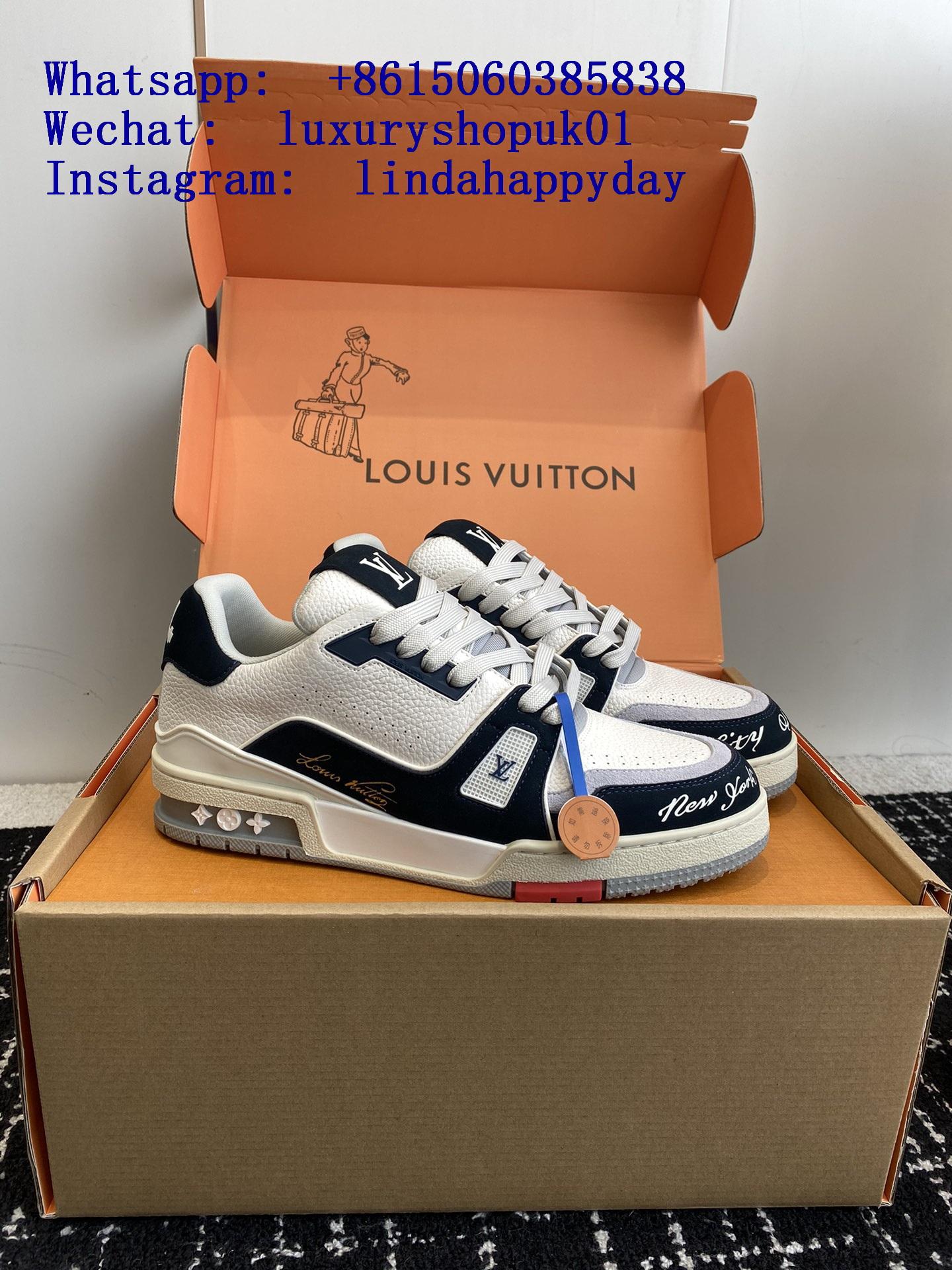 LV Trainer Damier Ebene Men's Luxury Fashion Sneakers Louis Vuitton women shoes 