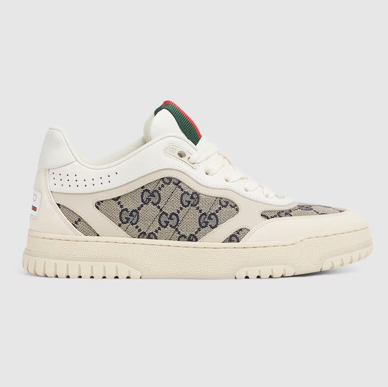       Men's       Re-Web sneaker Beige and white GG         canvas Shoes 14