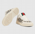       Men's       Re-Web sneaker Beige and white GG         canvas Shoes 11