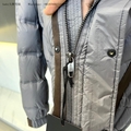 Zegna Gray Down Hooded Jacket Zegna Men Coats 