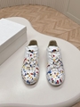 Maison Margiela Pollock Men's Paint-splatter Leather & Suede Low-top Sneakers 