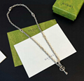 Gucci Double G Key Necklace In 925 Sterling Silver