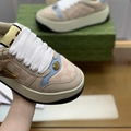 Gucci Screener GG Leather trimmed canvas sneakers