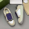 Gucci Screener GG Leather trimmed canvas sneakers