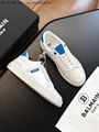 BALMAIN White & Red Leather 'Balmain' Swan Lipstick Sneakers Men women shoes 