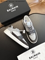 BALMAIN White & Red Leather 'Balmain' Swan Lipstick Sneakers Men women shoes 