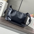 LOEWE Mellow Nappa Medium Donut Chain Flamenco Knot Clutch Dark Khaki 