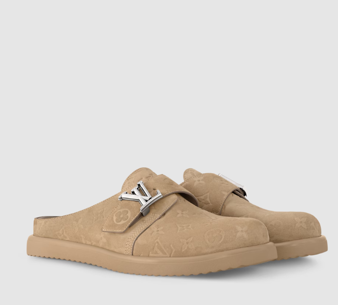                  asy Mule     mbossed suede calf leather mule sandals 10