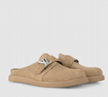                   asy Mule     mbossed suede calf leather mule sandals 10