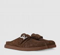                   asy Mule     mbossed suede calf leather mule sandals 4