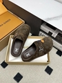                   asy Mule     mbossed suede calf leather mule sandals 5