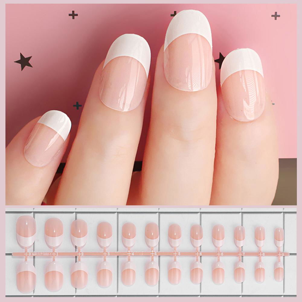 False Nail French Fake Nails Detachable tips Nail Extension Manicure Art 