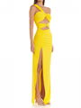 Women's Fashion Bandage Dress Strapless Sleeveless Hollow Out High Split dress