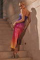 Summer Sexy Strapless Rainbow Sequins Long Dress Women Colorful Sequins Backless