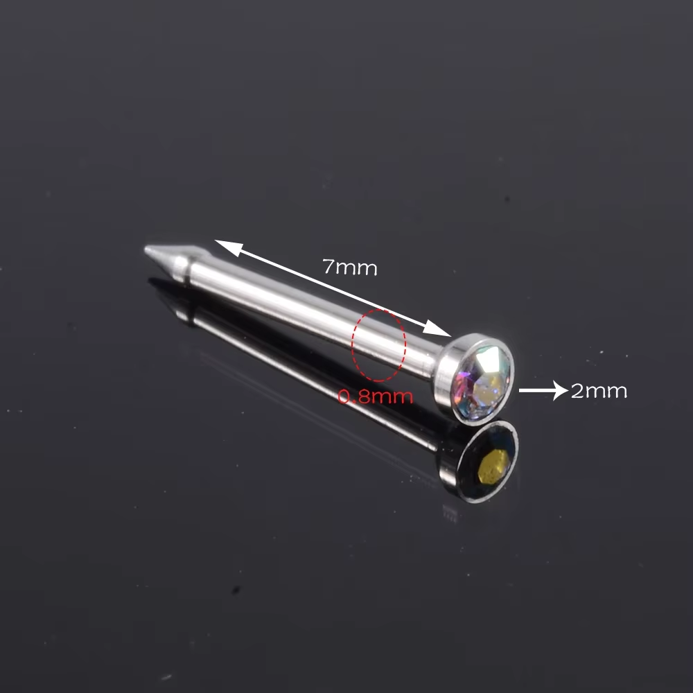 G23 Titanium Disposable Safe Nose Piercing Unit Tool 316L Surgical Steel 3