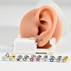 Disposable Sterile Ear Piercing Unit Flower Builted Ear Tragus Piercing Gun