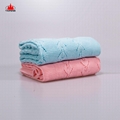 New design baby knitted blanket solid color baby shawl 1