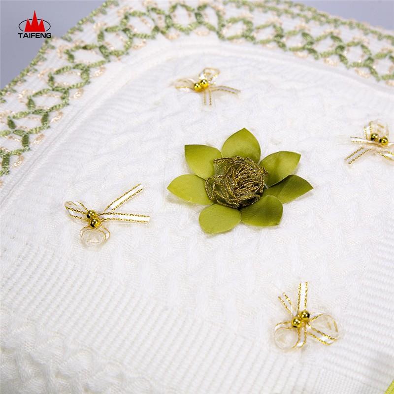 soft touch woven baby knitted flower decorative baby shawl 4