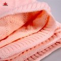 100%Cotton Chunky cable knit fabric sweater fabric blanket With Faux Fur Back 3