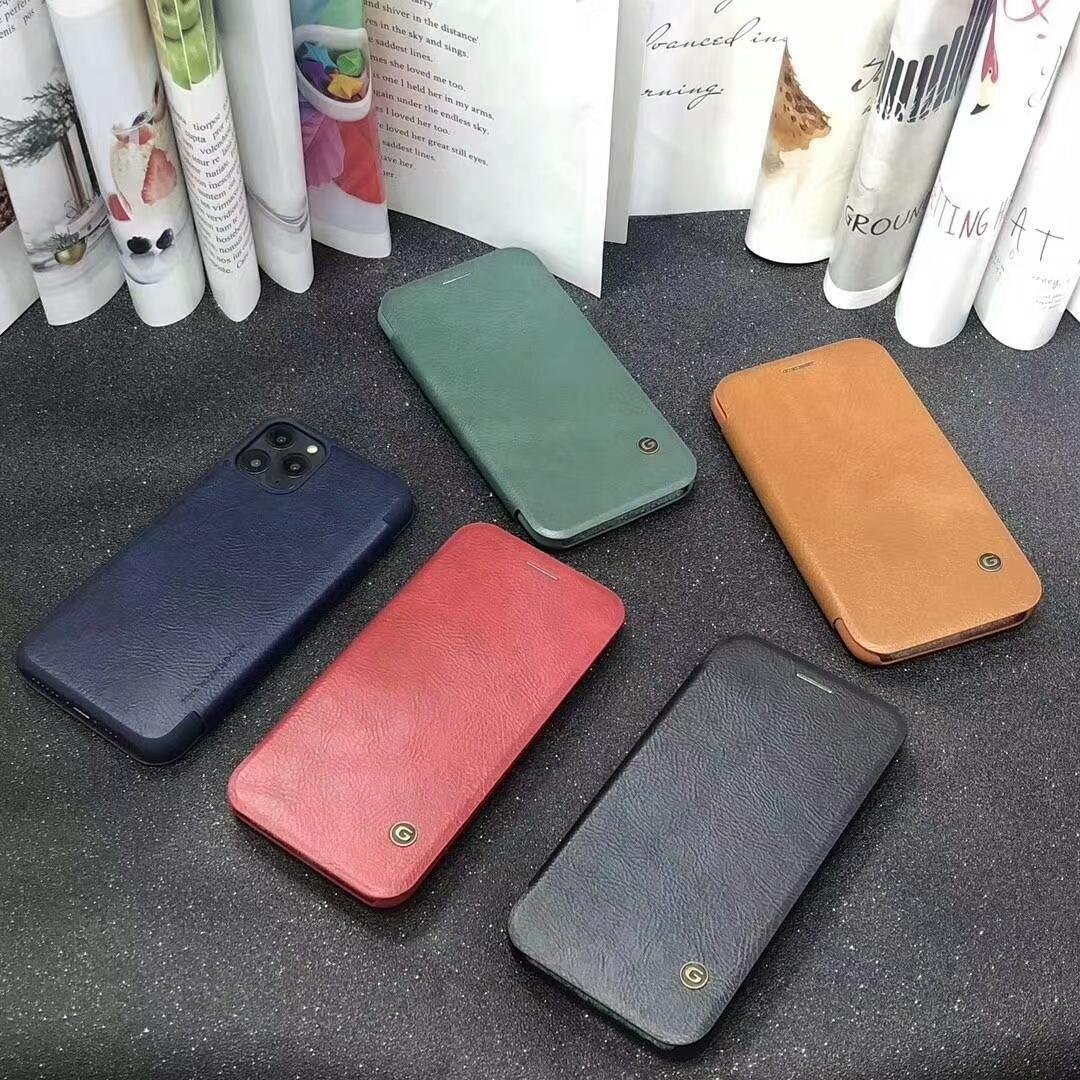 Customized Design Business Series PU Leather Flip Cover Case for iPhone 12 Hot S