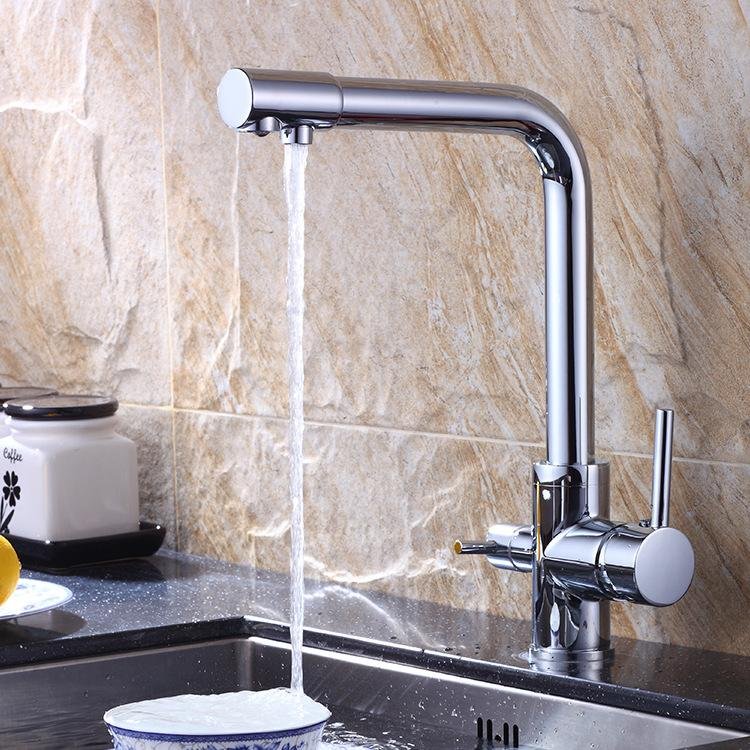 Copper water purification kitchen faucet