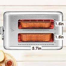 ST029 Stainless Steel Toaster w/LCD Timer 1.5 inch Extra-Wide Slots 3