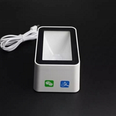 Desktop USB Wired 1D 2D Barcode Scanner QR code 13.56MHZ RFID card Reader