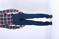 Custom Made Latest Design Flat Front Slim Zipper Fly Cotton Straight Man Pants