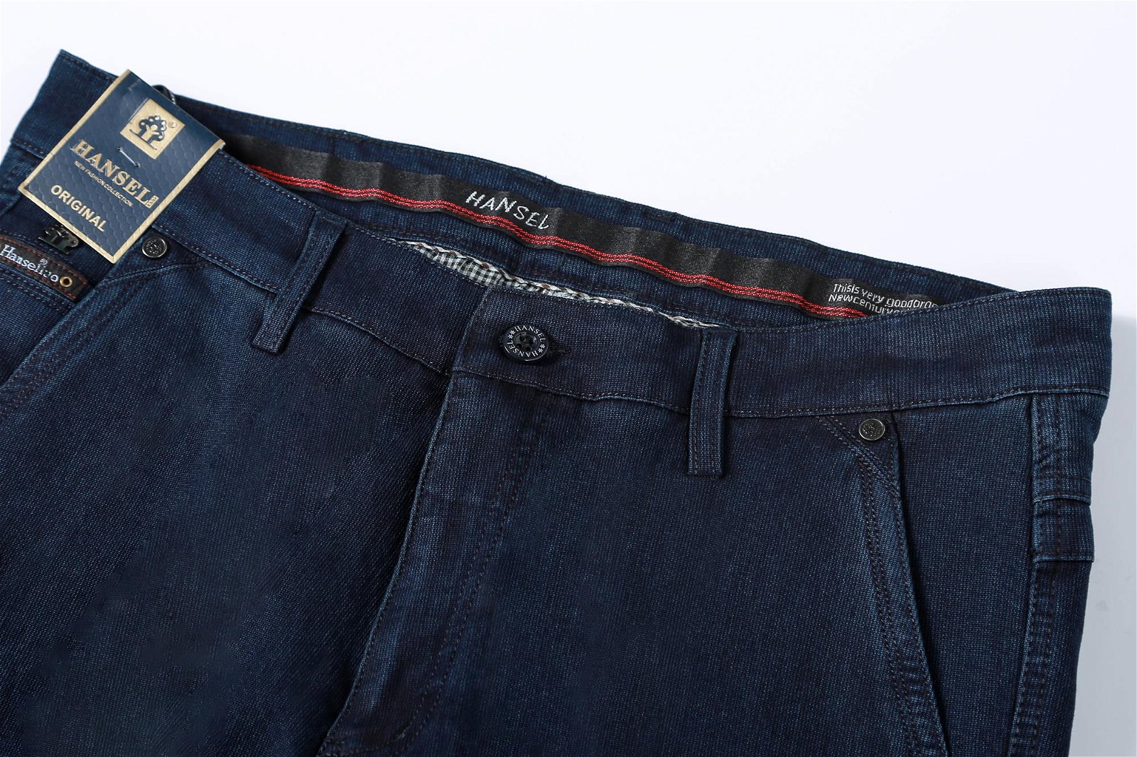 Custom Made Latest Design Flat Front Slim Zipper Fly Cotton Straight Man Pants 5