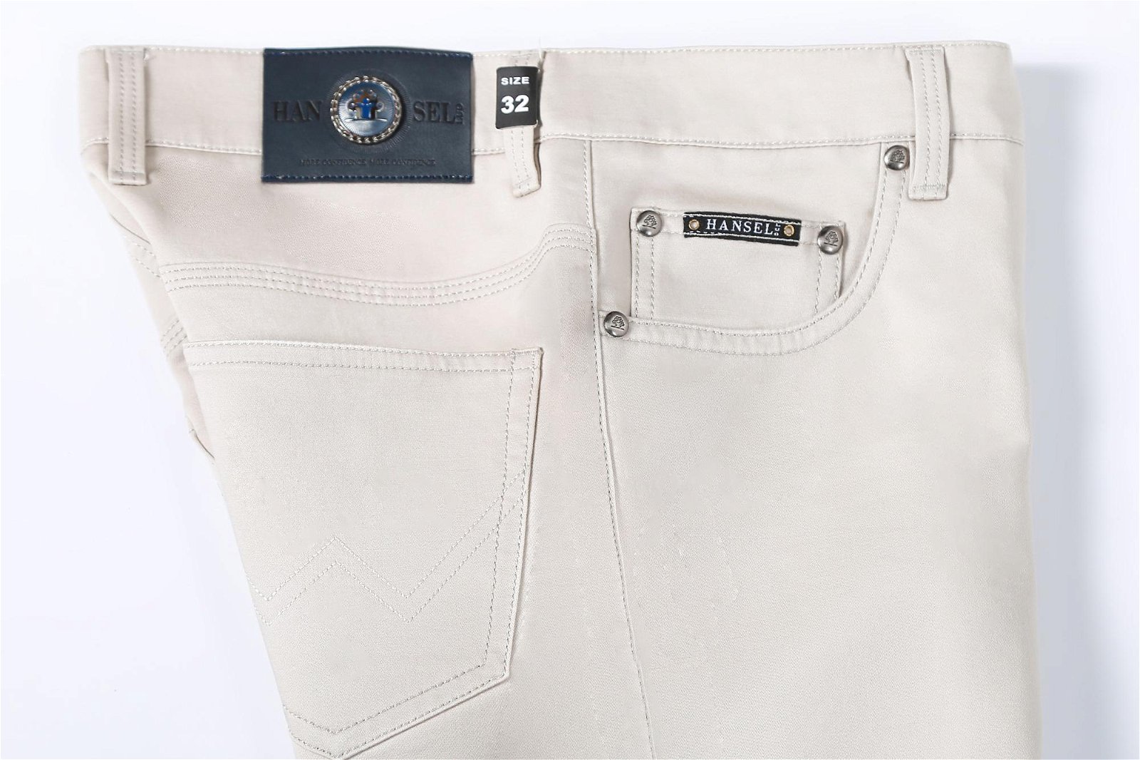 Custom Made Latest Design Flat Front Slim Zipper Fly Cotton Straight Man Pants 3