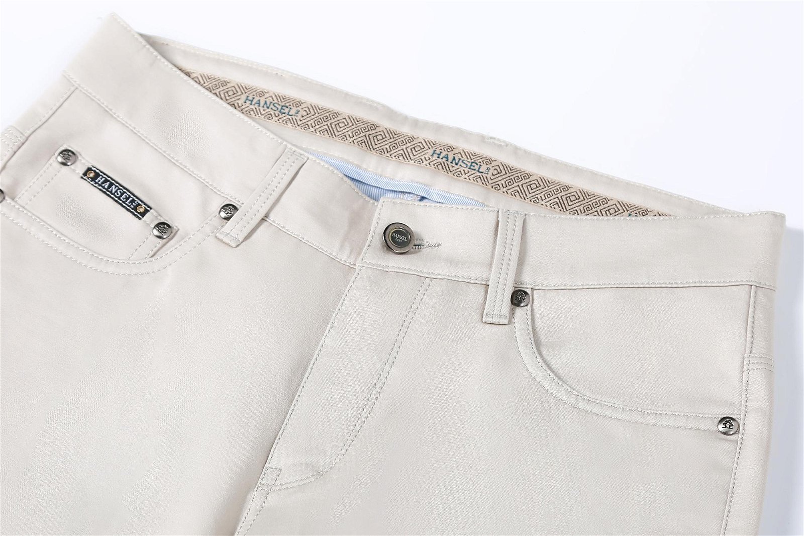 Custom Made Latest Design Flat Front Slim Zipper Fly Cotton Straight Man Pants 4