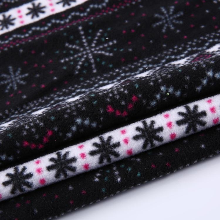 Cheap price 100% polyester scarf printed micro blizzard fleece fabric 