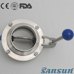 Stainless Steel Sanitary Muti-Position Manual Weld Butterfly Valve