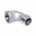 stainles steel elbow 90 degree threaded ends connection male x femmale 3