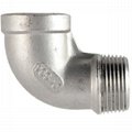 stainles steel elbow 90 degree threaded ends connection male x femmale 5