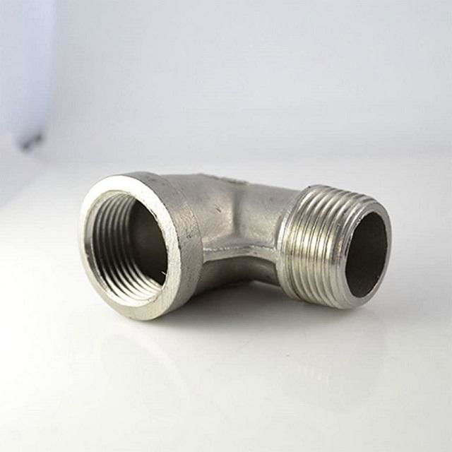 stainles steel elbow 90 degree threaded ends connection male x femmale 2