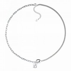 Fashion jewelry love S925 pure silver luck necklace